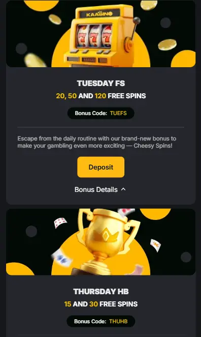 Kaasino UK Free Spins